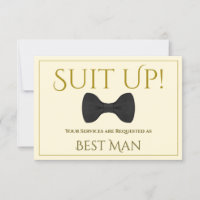 Gold & Creative Be My Best Man Card