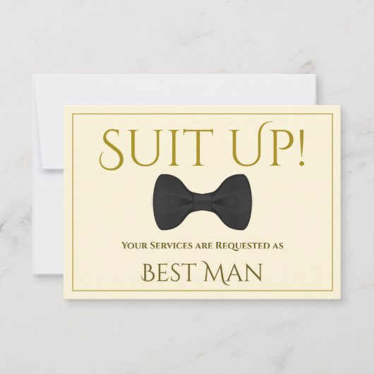 Carte Gold & Creative Be My Best Man Card (Devant)