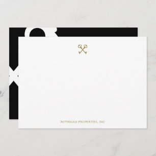 Carte Gold Crossed Skeleton Keys