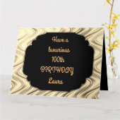 Carte Gold de luxe personnalisé 100e anniversaire (Fleur jaune)