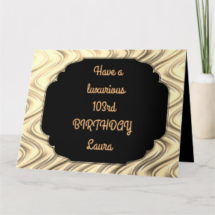 Carte Gold de luxe personnalisé 103e anniversaire