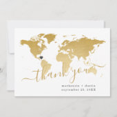 Carte Gold de mariage de destination personnalisée (Devant)