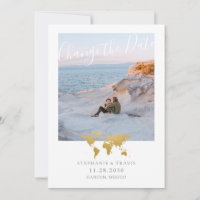 Carte Gold de mariage de destination reportée