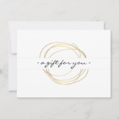 Carte Gold Designer Scribble Certificat cadeau (Devant)