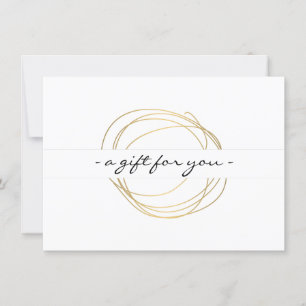Carte Gold Designer Scribble Certificat cadeau