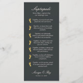 Carte Gold Elephant Indian & Hindu Wedding Program (Dos)