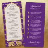 Carte Gold Elephant Indian & Hindu Wedding Program