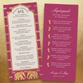Carte Gold Elephant Indian & Hindu Wedding Program