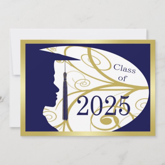 Carte Gold et Blue Man Silhouette 2025 (Devant)
