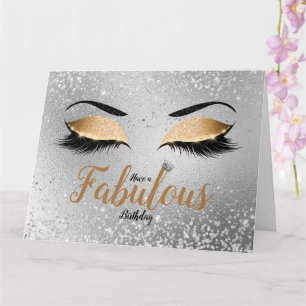 Carte Gold Fabulous Parties scintillant Eyes Grande cart
