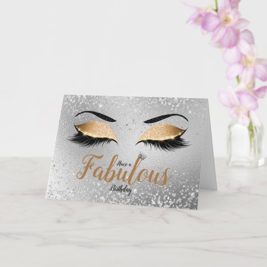 Carte Gold Fabulous Parties scintillant Eyes Standard An (Orchidée)
