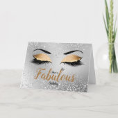 Carte Gold Fabulous Parties scintillant Eyes Standard An (Devant)