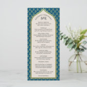 Carte Gold Floral Indian & Hindu Wedding Program C (Debout devant)