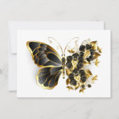Carte Gold flower Butterfly with Black Orchid (Devant)