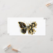Carte Gold flower Butterfly with Black Orchid (Devant/Arrière en situation)