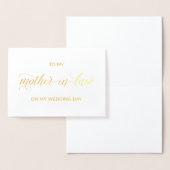 Carte Gold Foil | à ma mère le jour de mon mariage (Affichage)