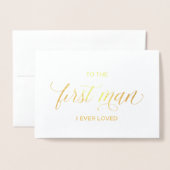 Carte Gold Foil | à mon père le jour de mon mariag (Devant avec enveloppe)