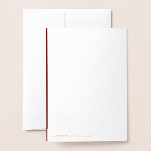 Carte Gold Foil Believe Christmas Tree (Derrière avec enveloppe)