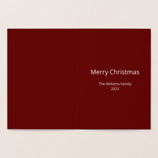 Carte Gold Foil Believe Christmas Tree (Intérieur)