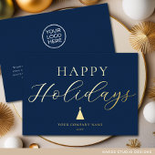 Carte Gold Foil Blue Business