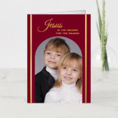 Carte Gold Foil Christian Photo (Recto)