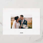 Carte Gold Foil Classic Bordure Photo Holiday (Verso)