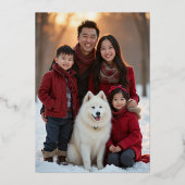 Carte Gold Foil de Noël Green Tree (Verso)