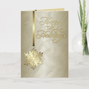 Carte Gold Foil Gold Snowflacon