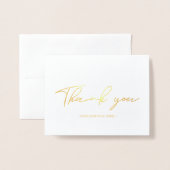 Carte Gold Foil simple et moderne pour Merci d'aff (Devant avec enveloppe)