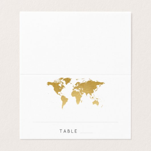 Carte Gold Foil World Carte Destination Lieu de vo (Extérieur déplié)