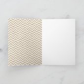 Carte Gold Glam Faux Parties scintillant Chevron (Intérieur)