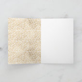 Carte Gold Glam Girly Peach rose Blush Empreinte de léop (Intérieur)