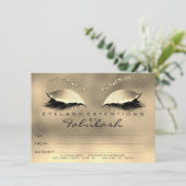 Carte Gold Glam Lashes Extension Maquillage certificat c (Debout devant)
