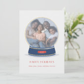 Carte Gold Glimer Snow Globe (Debout devant)