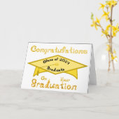 Carte Gold Grad Casquette Gold Black Graduate Classe 202 (Fleur jaune)