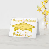 Carte Gold Grad Casquette Gold Graduate Classe de 2024 C (Fleur jaune)
