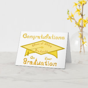 Carte Gold Grad Casquette Gold Graduate Classe de 2024 C