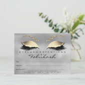Carte Gold Grey Lashes Extension certificat maquillage c (Debout devant)