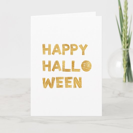 Carte Gold Happy Halloween (Devant)