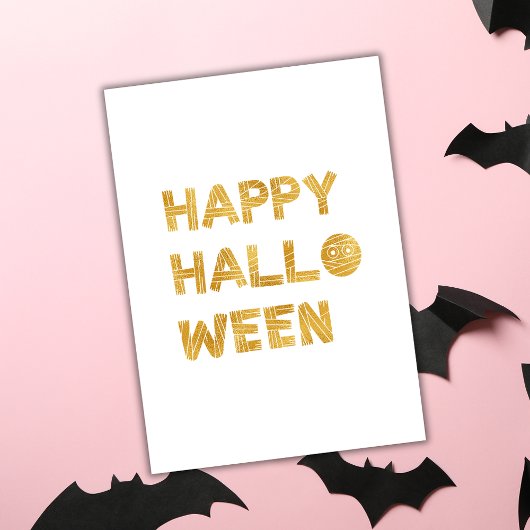 Carte Gold Happy Halloween