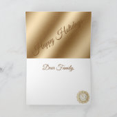 Carte Gold Happy Holidays (Intérieur)