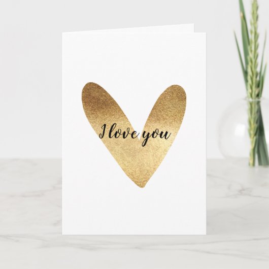 Carte Gold Heart Love (Devant)
