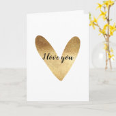 Carte Gold Heart Love (Fleur jaune)