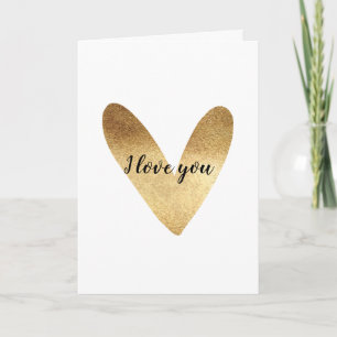 Carte Gold Heart Love