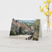 Carte Gold Hill, Shaftesbury, Dorset - 70e anniversaire (Fleur jaune)