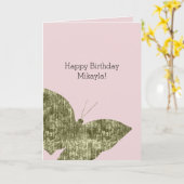 Carte Gold Jewel Butterfly Birthday (Fleur jaune)