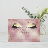 Carte Gold Lashes Extension certificat maquillage cadeau (Debout devant)