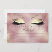 Carte Gold Lashes Extension certificat maquillage cadeau (Devant)