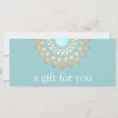 Carte Gold Lotus Mandala Wellness Certificat cadeau (Devant)