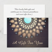 Carte Gold Lotus massothérapeute certificat cadeau (Devant / Derrière)